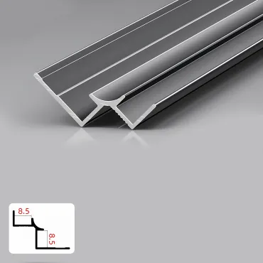 Профиль угловой внутренний алюминиевый для панелей 8 мм серый 5951-88 Профиль угловой внутренний алюминиевый для панелей 8 мм серый 5951-88