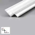 Профиль угловой внутренний алюминиевый для панелей 6 мм белый 5961-88 от KBOOS