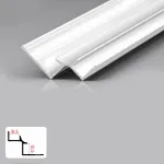 Профиль угловой внутренний алюминиевый для панелей 8 мм белый 5963-88 от KBOOS