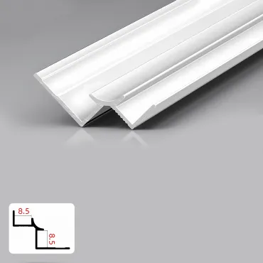 Профиль угловой внутренний алюминиевый для панелей 8 мм белый 5963-88 Профиль угловой внутренний алюминиевый для панелей 8 мм белый 5963-88