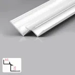 Профиль угловой внутренний алюминиевый для панелей 9 мм белый 5964-88 от KBOOS