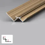 Профиль угловой внутренний алюминиевый для панелей 4 мм золотой 5965-88 от KBOOS