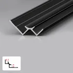 Профиль угловой внутренний алюминиевый для панелей 4 мм черный 5953-88 от KBOOS