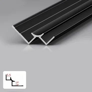 Профиль угловой внутренний алюминиевый для панелей 5 мм черный 5954-88 Профиль угловой внутренний алюминиевый для панелей 5 мм черный 5954-88