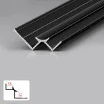 Профиль угловой внутренний алюминиевый для панелей 7 мм черный 5956-88 от KBOOS