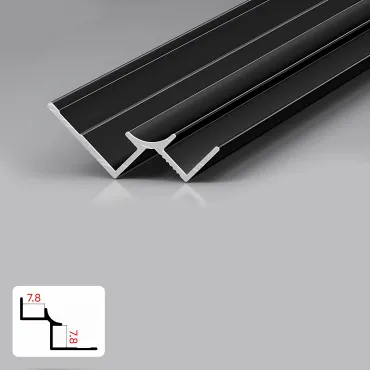 Профиль угловой внутренний алюминиевый для панелей 7 мм черный 5956-88 Профиль угловой внутренний алюминиевый для панелей 7 мм черный 5956-88
