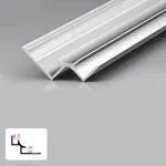Профиль угловой внутренний алюминиевый для панелей 4 мм серебристый 5941-88 от KBOOS