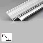 Профиль угловой внутренний алюминиевый для панелей 7 мм серебристый 5944-88 от KBOOS