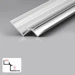 Профиль угловой внутренний алюминиевый для панелей 8 мм серебристый 5945-88 от KBOOS
