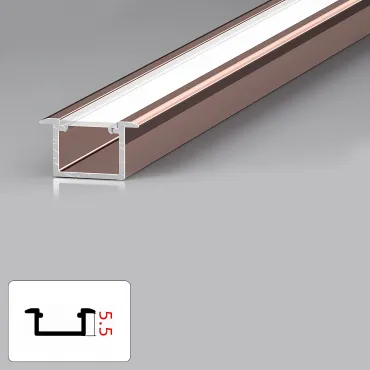 Профиль соединительный алюминиевый для стеновых панелей 5 мм розовое золото универсальный 6085-88