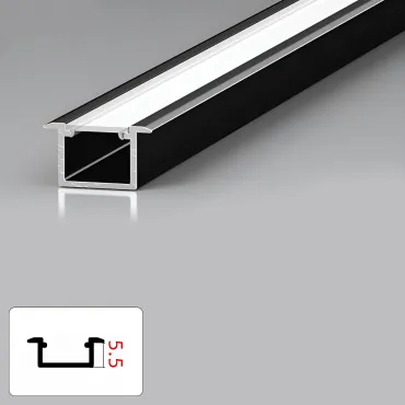 Профиль соединительный алюминиевый для стеновых панелей 5 мм черный универсальный 6088-88