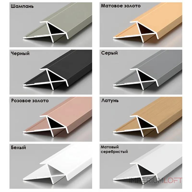 Профиль угловой внешний алюминиевый для панелей 9 мм латунь 7606-88 от KBOOS