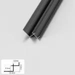Профиль угловой внутренний алюминиевый для панелей 9 мм черный 5184-88 от KBOOS
