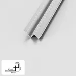 Профиль угловой внутренний алюминиевый для панелей 4 мм серебристый 5160-88 от KBOOS