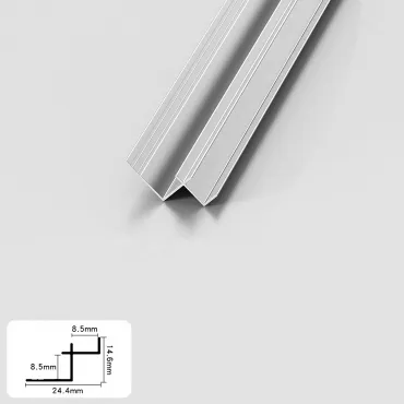 Профиль угловой внутренний алюминиевый для панелей 8 мм серебристый 5164-88