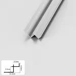 Профиль угловой внутренний алюминиевый для панелей 9 мм серебристый 5165-88 от KBOOS