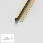 Профиль торцевой алюминиевый для панелей 4 мм золотой 4784-88 от KBOOS