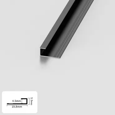 Профиль торцевой алюминиевый для панелей 4 мм черный 4796-88