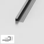 Профиль торцевой алюминиевый для панелей 7 мм серый 4805-88 от KBOOS