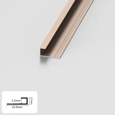 Профиль торцевой алюминиевый для панелей 5 мм розовое золото 4817-88