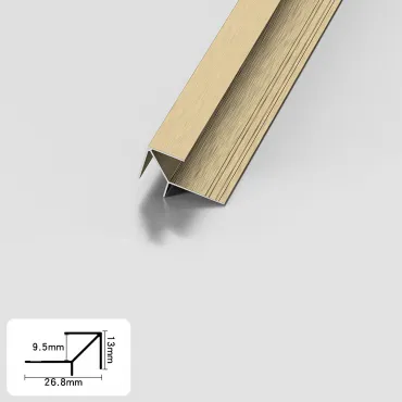 Профиль угловой внешний алюминиевый для панелей 9 мм латунь 5651-88 Профиль угловой внешний алюминиевый для панелей 9 мм латунь 5651-88