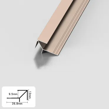 Профиль угловой внешний алюминиевый для панелей 9 мм розовое золото 5693-88