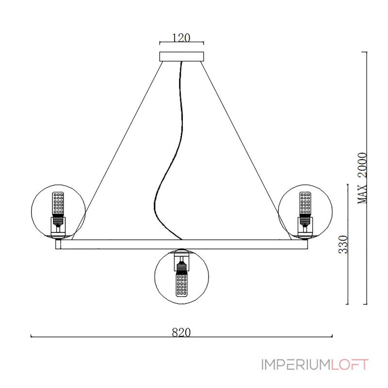 Подвесная люстра Bubbles Bulbs by Ceci Thompson от ImperiumLoft
