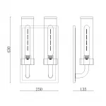 Бра Hudson Valley 1722-AGB Soriano 2 Light Wall Sconce In Aged Brass от ImperiumLoft