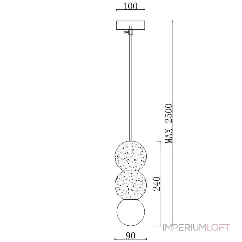 Подвесной светильник LILLA BLACK H24 от ImperiumLoft