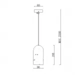 Подвесной светильник RUNEL blue от ImperiumLoft