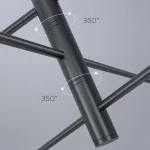 Дизайнерская люстра на штанге SKELBY H16 Black/Transparent