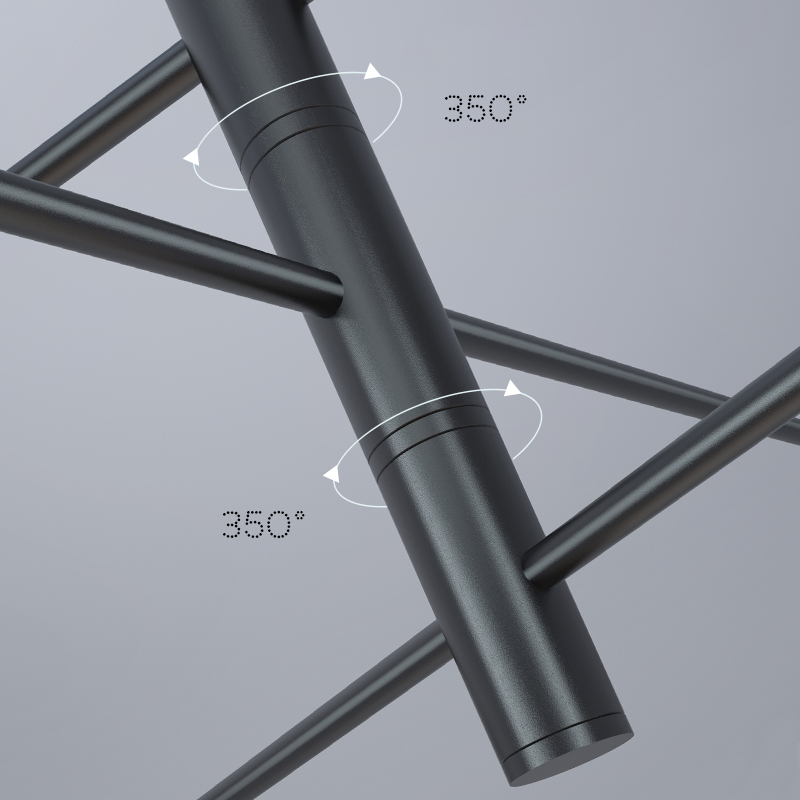 Дизайнерская люстра на штанге SKELBY H16 Black/Transparent