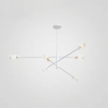 Дизайнерская люстра на штанге SKELBY H24 White/Transparent