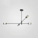 Дизайнерская люстра на штанге SKELBY H24 Black/Amber