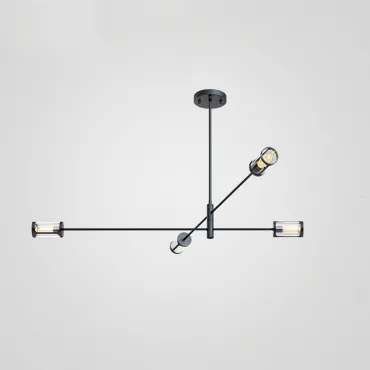 Дизайнерская люстра на штанге SKELBY H24 Black/Amber Дизайнерская люстра на штанге SKELBY H24 Black/Amber