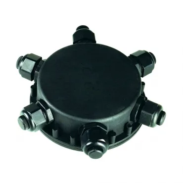 Коробка монтажная IP55 (7-14 кв.мм) 6 входов, с клеммной колодкой, черный