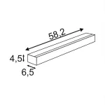 SIGHT 60 LED светильник накладной c выключателем, c LED 2х7,5 (17Вт), 3000К, 1500lm, черный от ImperiumLoft