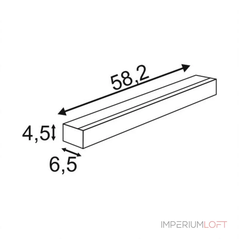 SIGHT 60 LED светильник накладной c выключателем, c LED 2х7,5 (17Вт), 3000К, 1500lm, черный от ImperiumLoft