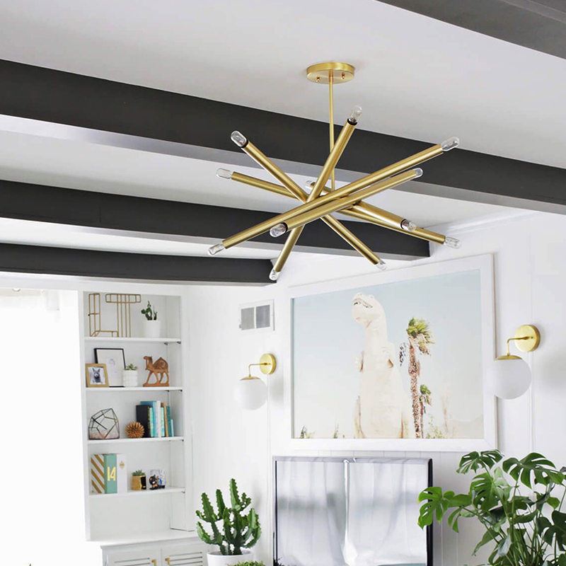 Дизайнерская люстра на штанге SPIKE D90