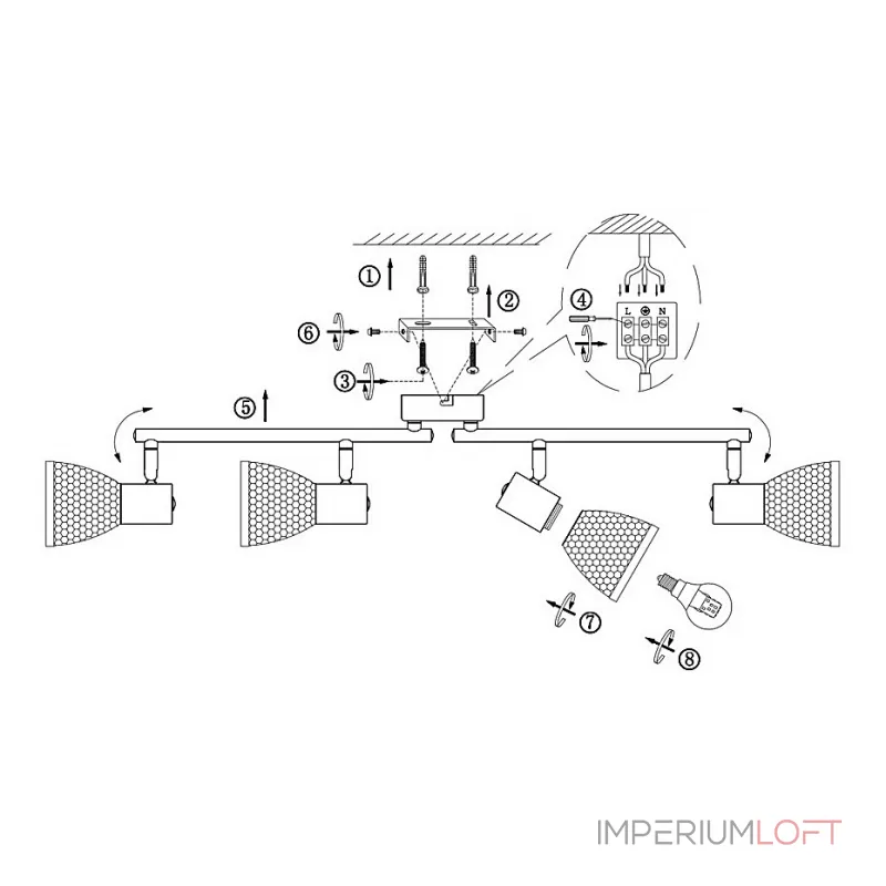 Спот Globo Rachel 56041-4 от ImperiumLoft Спот Globo Rachel 56041-4 от ImperiumLoft