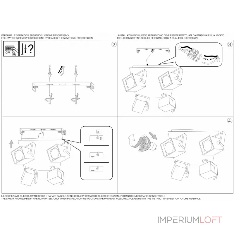 Спот Ideal Lux Mouse MOUSE PL4 NERO от ImperiumLoft Спот Ideal Lux Mouse MOUSE PL4 NERO от ImperiumLoft