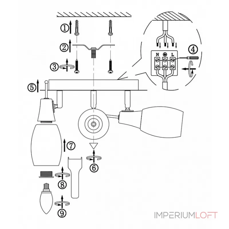 Спот Globo Gillian 54983-3 от ImperiumLoft Спот Globo Gillian 54983-3 от ImperiumLoft