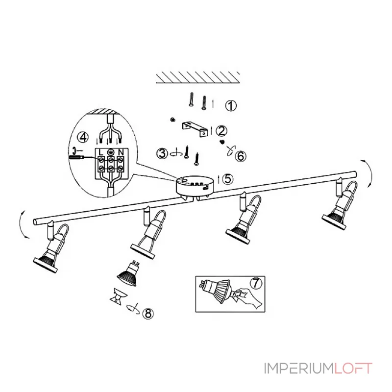 Спот Globo Anne 54383-4 от ImperiumLoft