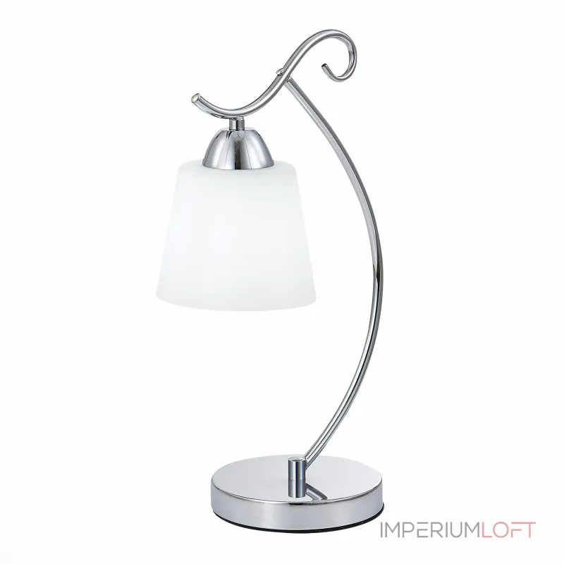 Настольная лампа декоративная EVOLUCE Liada SLE103904-01 Цвет плафонов белый Цвет арматуры хром от ImperiumLoft