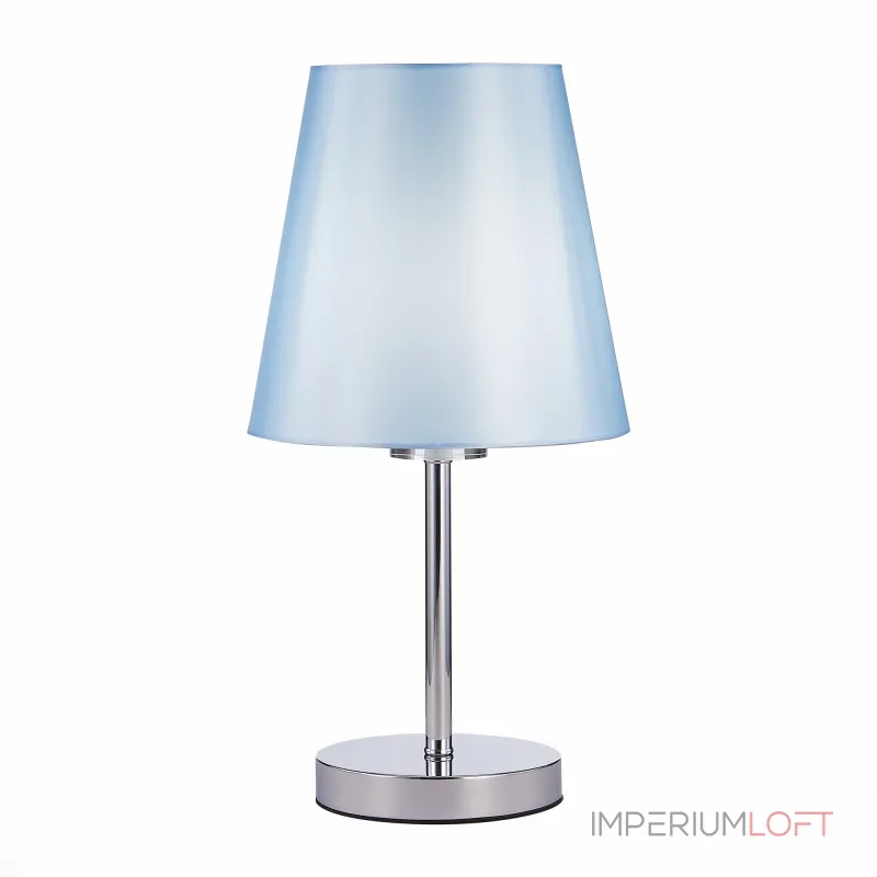 Настольная лампа декоративная EVOLUCE Peramone SLE105614-01 Цвет арматуры хром Цвет плафонов голубой от ImperiumLoft Настольная лампа декоративная EVOLUCE Peramone SLE105614-01 Цвет арматуры хром Цвет плафонов голубой от ImperiumLoft