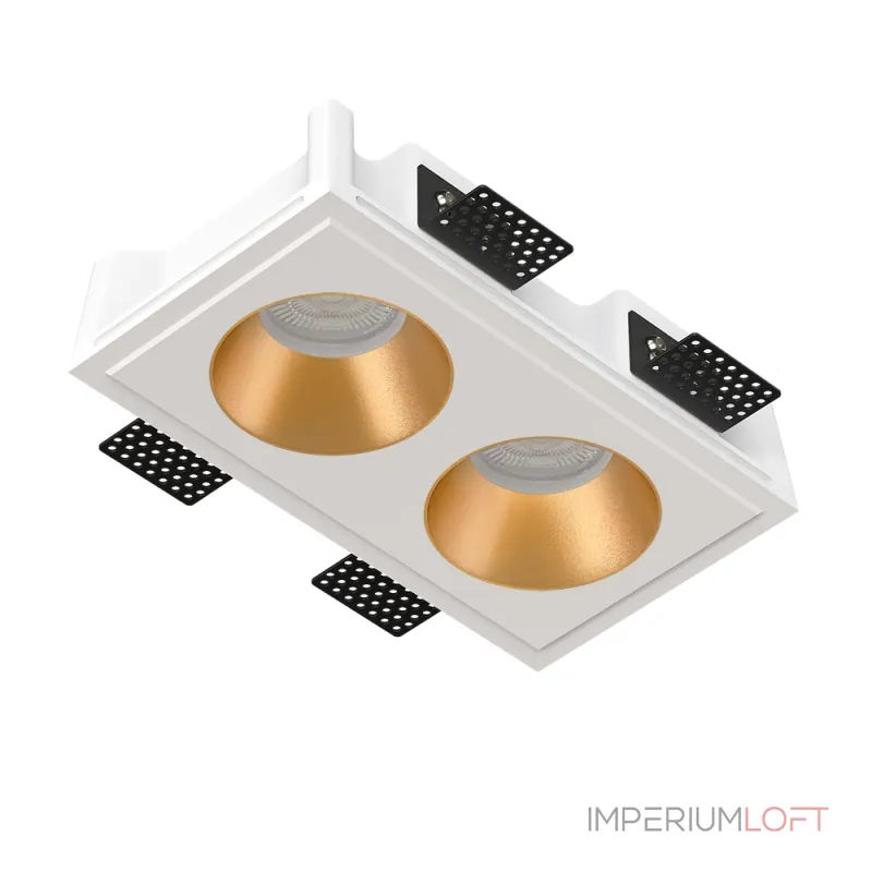 Встраиваемый потолочный гипсовый светильник QUASAR 80 DUO BRASS SN 203 от ImperiumLoft