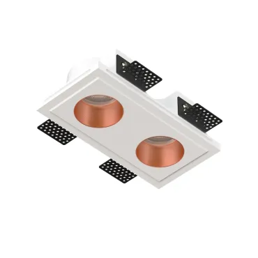 Встраиваемый потолочный гипсовый светильник QUASAR 55 DUO COPPER SN 208