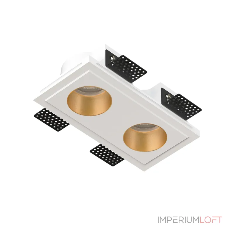 Встраиваемый потолочный гипсовый светильник QUASAR 55 DUO BRASS SN 209 от ImperiumLoft