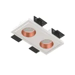 Встраиваемый потолочный гипсовый светильник QUASAR 55 DUO FLAT COPPER SN 210 от ImperiumLoft