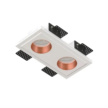 Встраиваемый потолочный гипсовый светильник QUASAR 55 DUO FLAT COPPER SN 210 Встраиваемый потолочный гипсовый светильник QUASAR 55 DUO FLAT COPPER SN 210